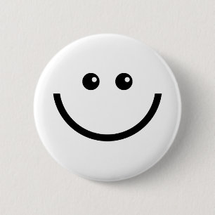 Happy Face 2 Inch Round Button