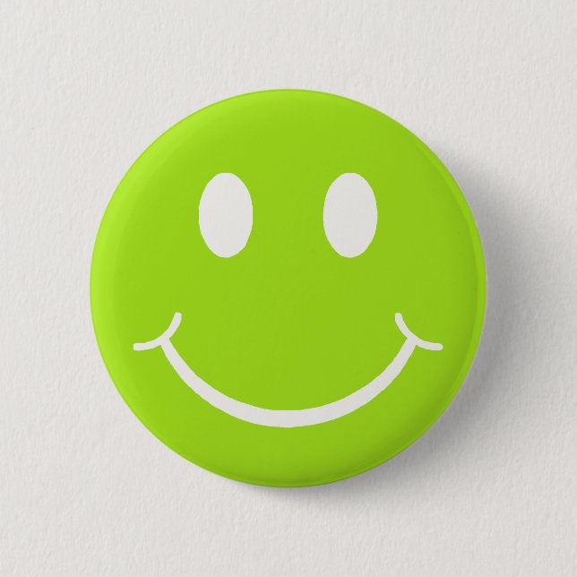 Happy Face 2 Inch Round Button (Front)