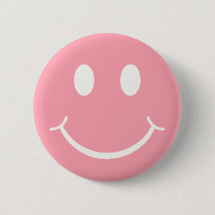 Happy Face 2 Inch Round Button