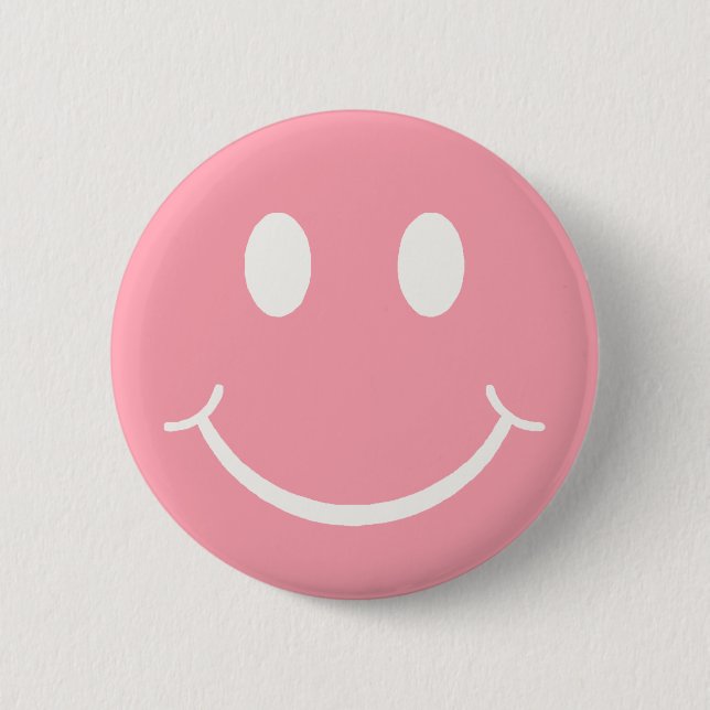 Happy Face 2 Inch Round Button (Front)