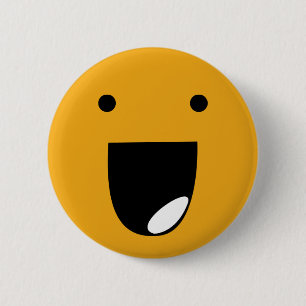 Happy Face 2 Inch Round Button