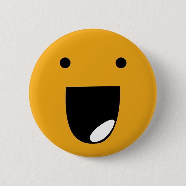 Happy Face 2 Inch Round Button (Front)