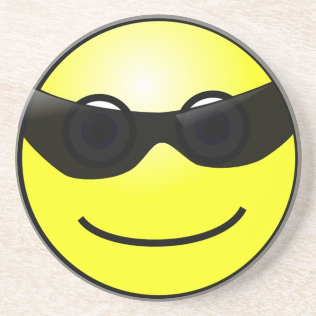 Happy Face avec Dessous de verre de lunettes de so (Devant)