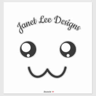 Happy Face Black With Name