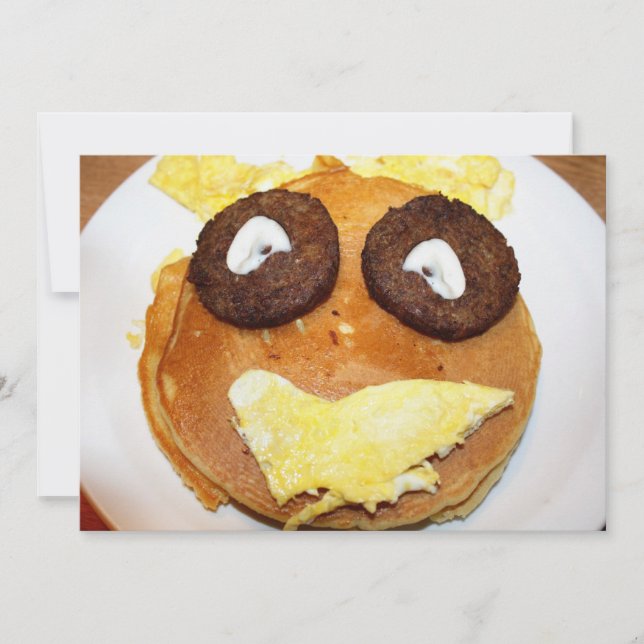 Happy Face Breakfast Invitation (Front)