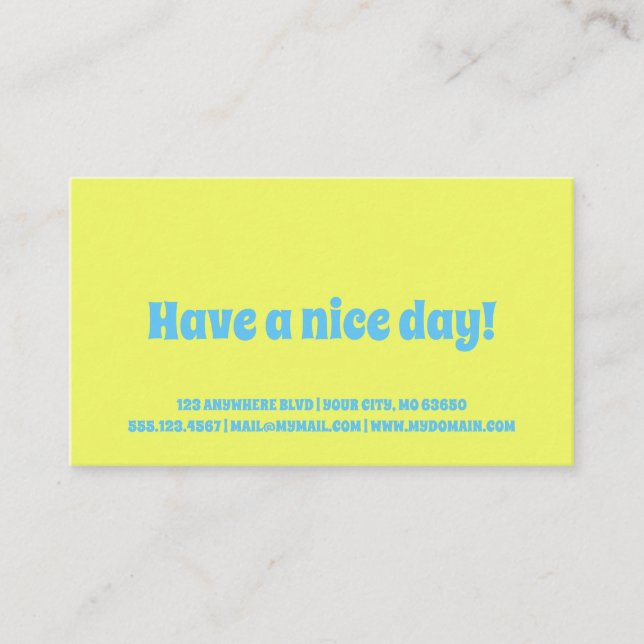 Happy Face Business Card (Front)