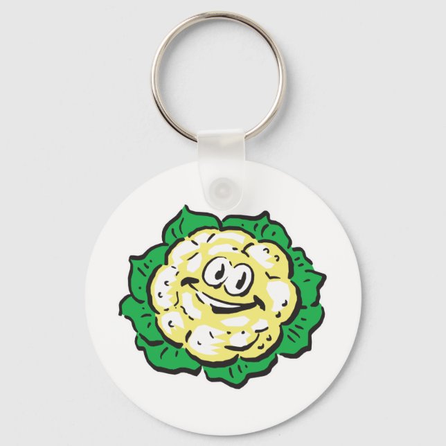 happy face cauliflower keychain (Front)