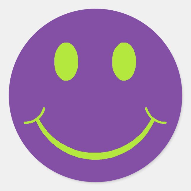 Happy Face Classic Round Sticker (Front)