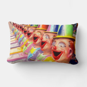 Happy Face Clowns, Lumbar Cushion. Pillow