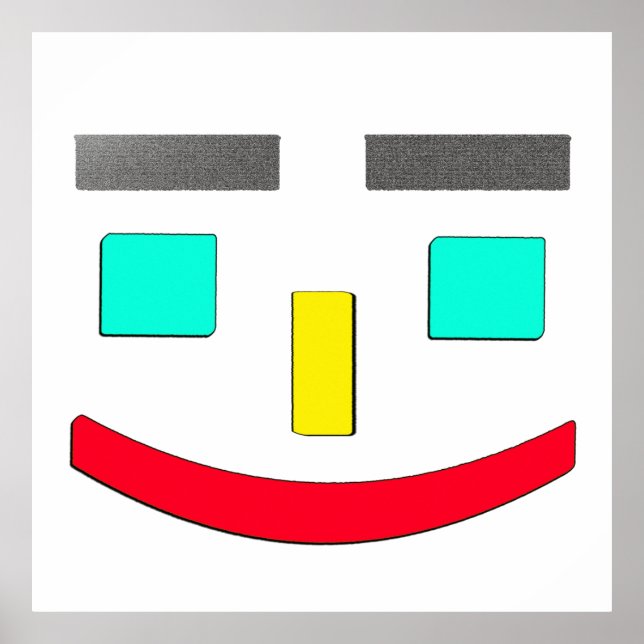 "Happy Face" Cute Design. Buy Now Poster (Front)