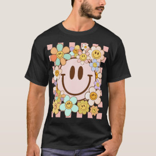 Happy Face Daisy Flower Shirt Preppy Aesthetic Smi