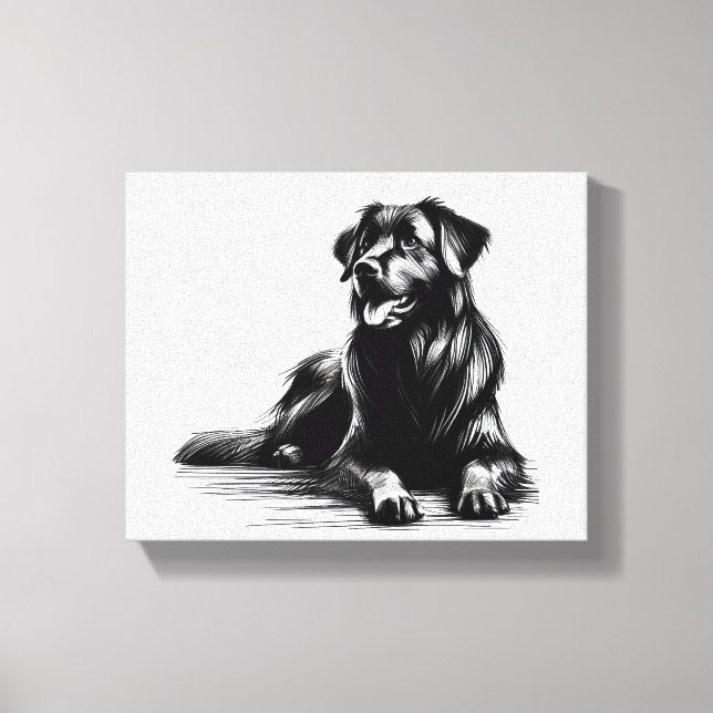 Happy Face Dog Canvas Print (Front)