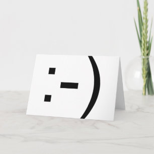 Happy face emoticon! card