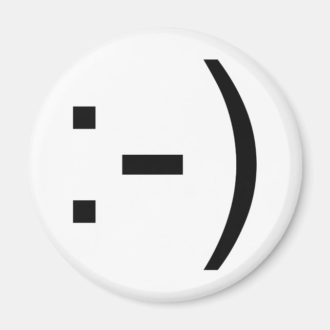 Happy face emoticon! magnet (Front)