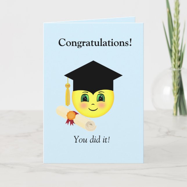 Happy Face Graduation Card (Front)