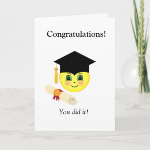 Happy Face Graduation Card