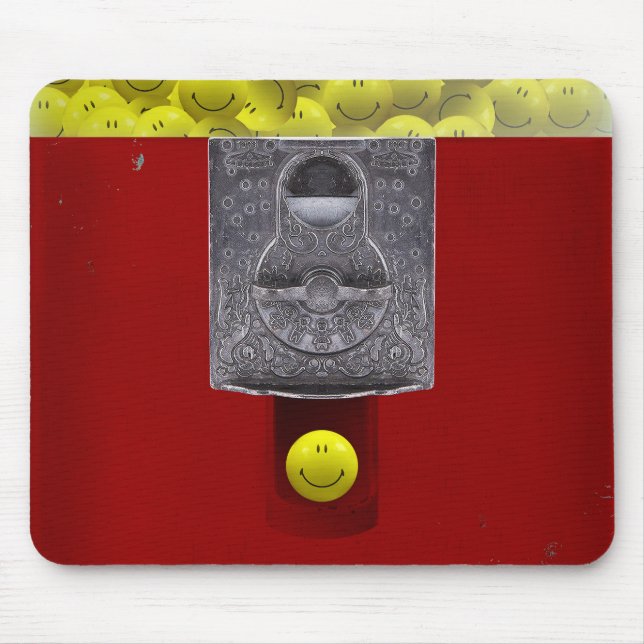 happy face gumball machine mousepad (Front)