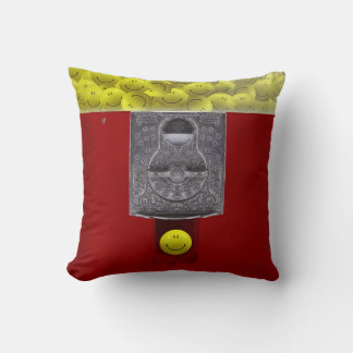 happy face gumball machine pillow