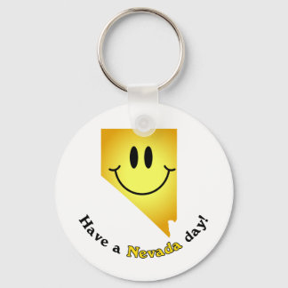 Happy Face - Have a Nevada Day! Keychain