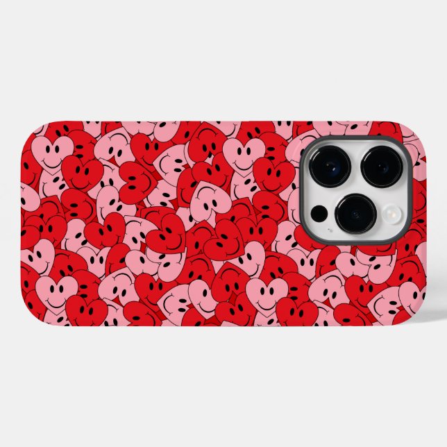 Happy Face Heart Case-Mate iPhone Case (Back (Horizontal))