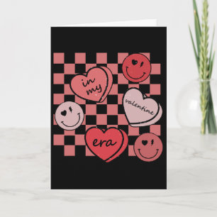 Happy Face Heart Retro Groovy Valentine In My Vale Card
