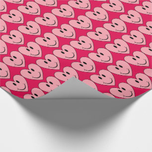 Happy Face Heart Wrapping Paper
