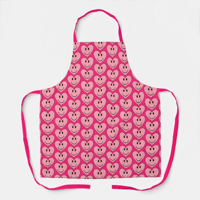 Happy Face Hearts Apron (Front)