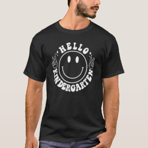 Happy Face Hello Kindergarten Team Kinder Teacher T-Shirt