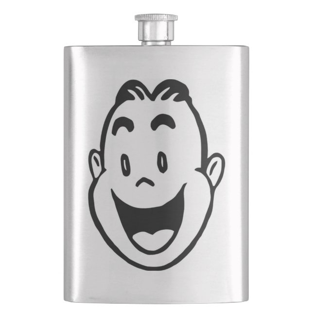 HAPPY FACE HIP FLASK (Front)