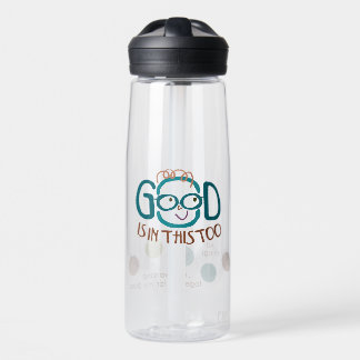 Happy Face Inspirational Quote All Things For Good Water Bottle
