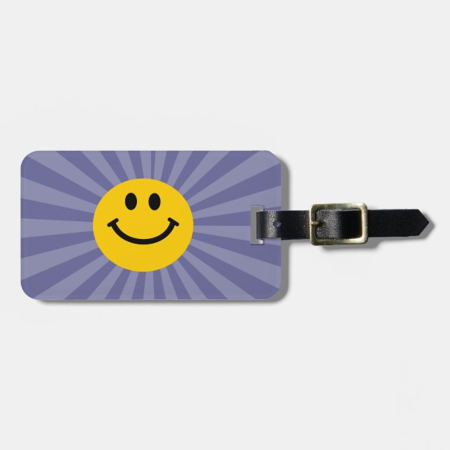 Happy Face Luggage Tag (Front Horizontal)