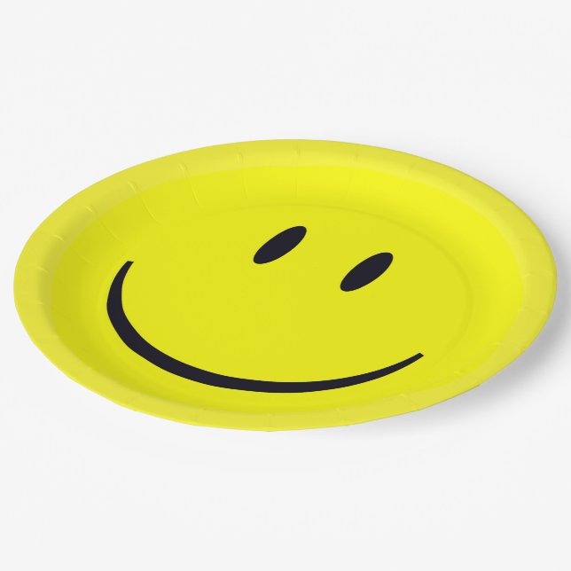 Happy Face Paper Plate (Angled)