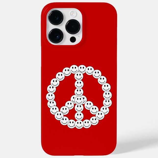 Happy Face Peace Case-Mate iPhone Case (Back)