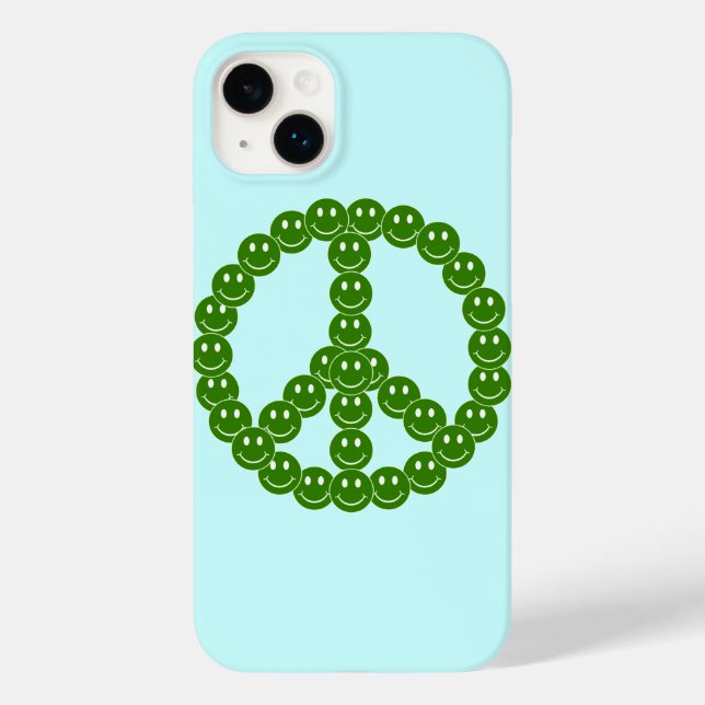 Happy Face Peace Case-Mate iPhone Case (Back)