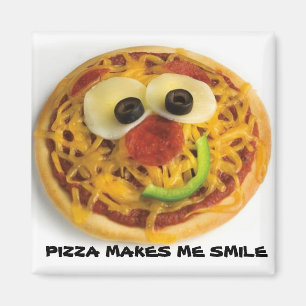 Happy Face Pizza Magnet