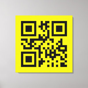 Happy Face -- QR Code Canvas Print