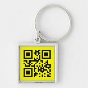 Happy Face -- QR Code Keychain