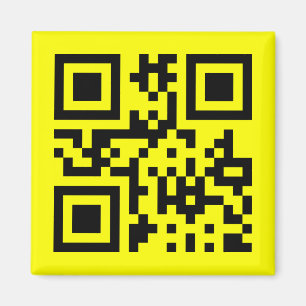 Happy Face -- QR Code Magnet