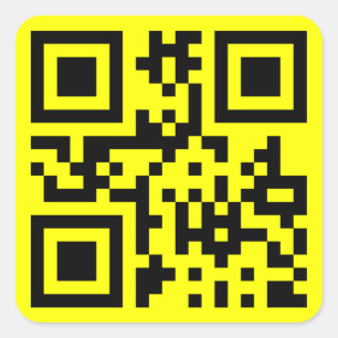 Happy Face -- QR Code Square Sticker