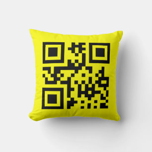 Happy Face -- QR Code Throw Pillow