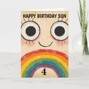 HAPPY FACE RAINBOW CARD