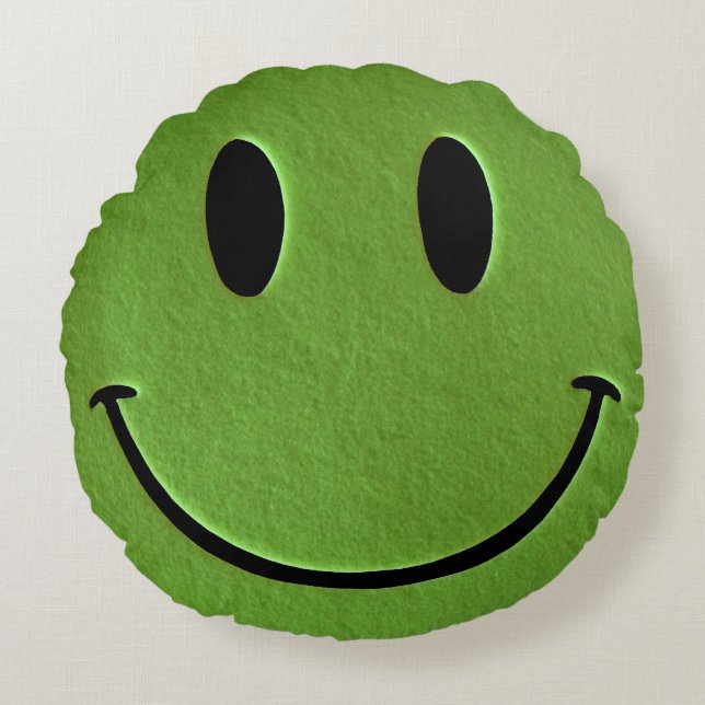 Happy Face Round Pillow (Front)