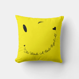 Happy Face Smile Throw Pillow