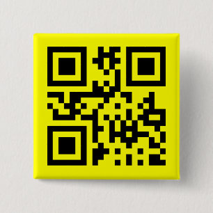 ☺ Happy Face Smiling Emoji -- QR Code 2 Inch Square Button