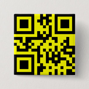 ☺ Happy Face Smiling Emoji -- QR Code 2 Inch Square Button