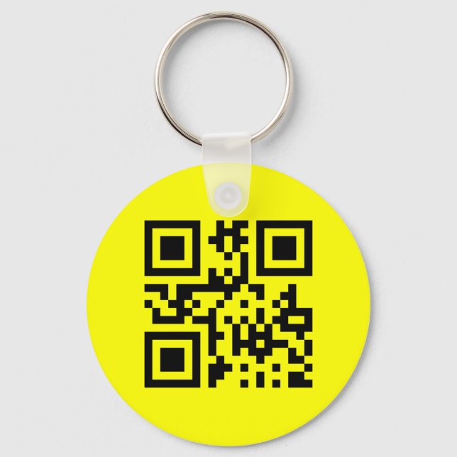 ☺ Happy Face Smiling Emoji -- QR Code Keychain (Front)