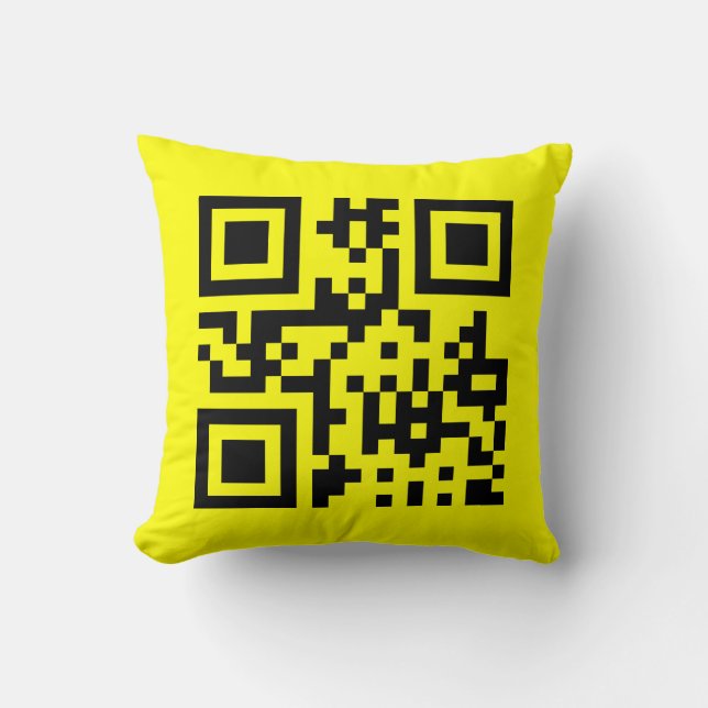 ☺ Happy Face Smiling Emoji -- QR Code Throw Pillow (Front)
