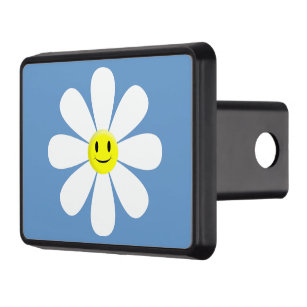 Happy Face Smiling Flower Trailer Hitch Cover