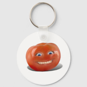 Happy Face Smiling Tomato Keychain