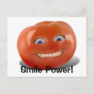Happy Face Smiling Tomato Postcard